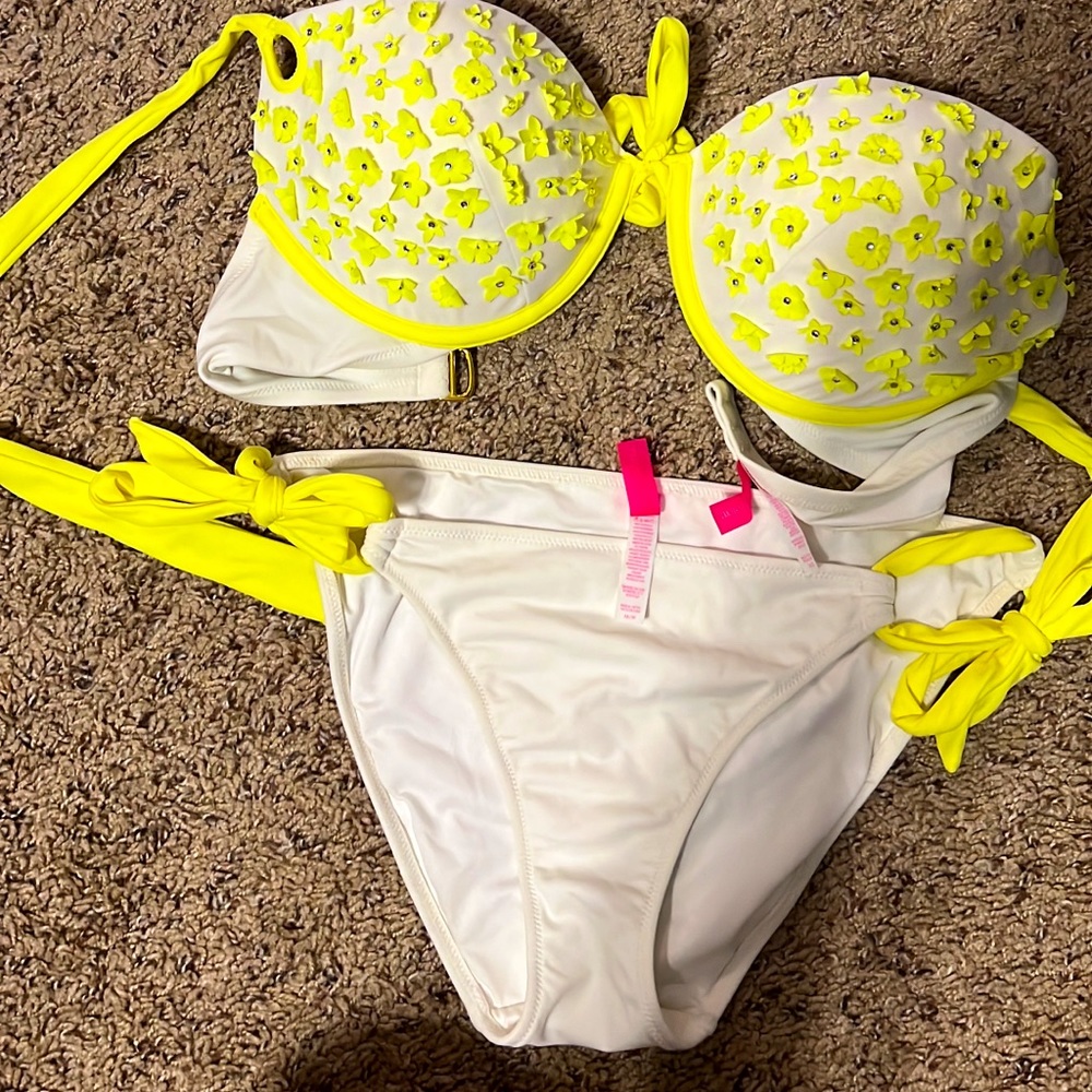 Victoria Secret Yellow/White Bikini